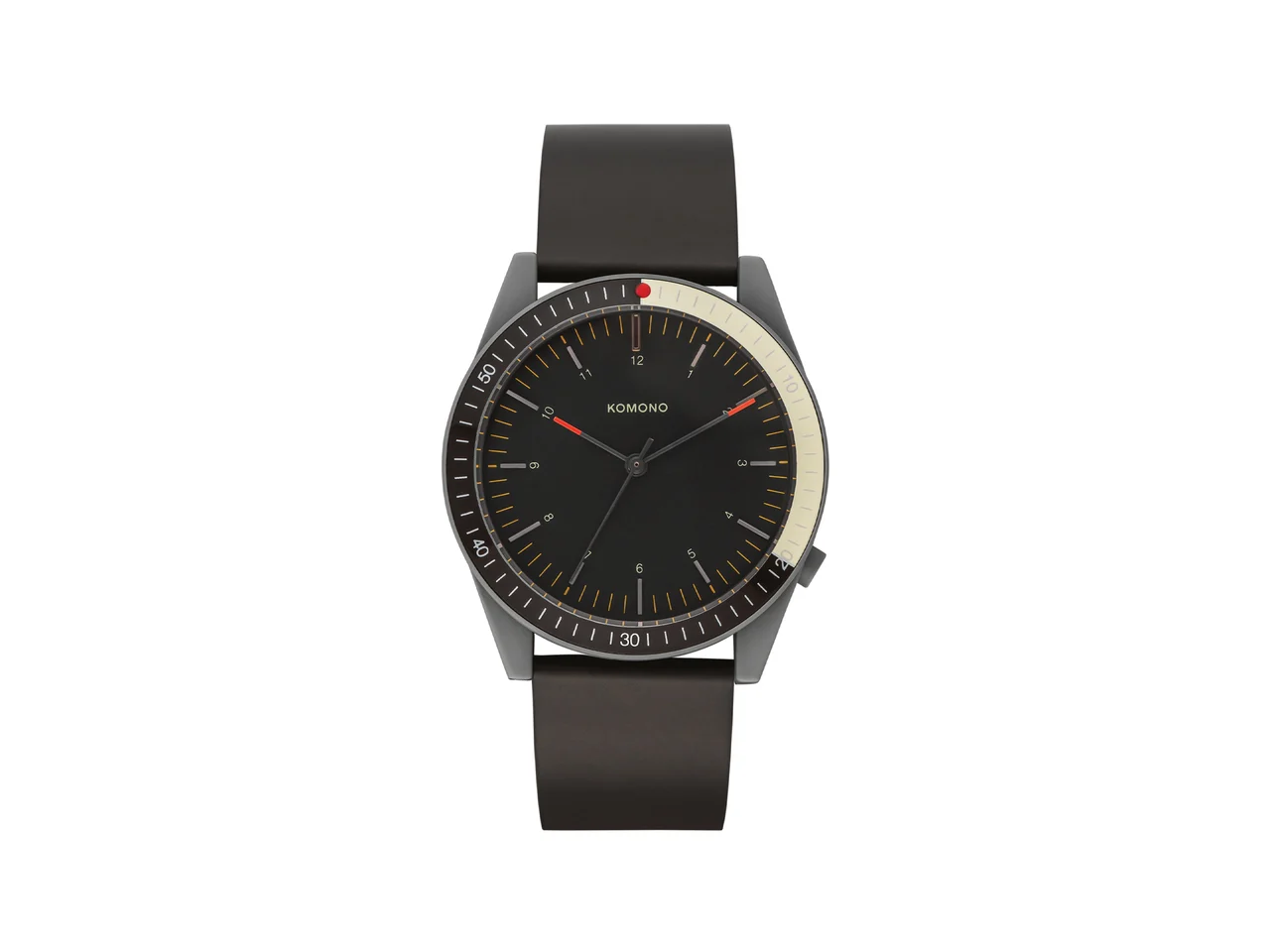 Komono Ray Shade Leather Black KOM-W4421 kol saati
