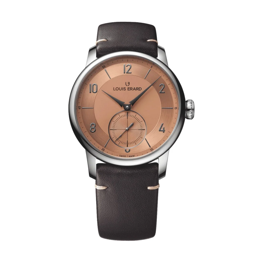 Louis Erard Excellence Petite Seconds 39mm - Terracotta on Leather Strap 34238AA07.BVA26 39 mm kol saati