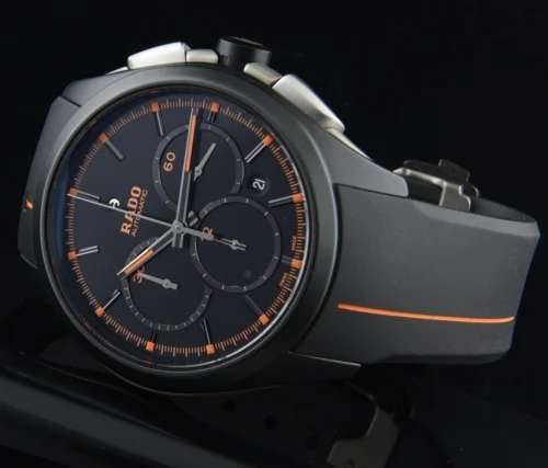 Rado Hyperchrome Chronograph With Rado Hyperchrome Chronograph With Box And Papers 45 mm kol saati