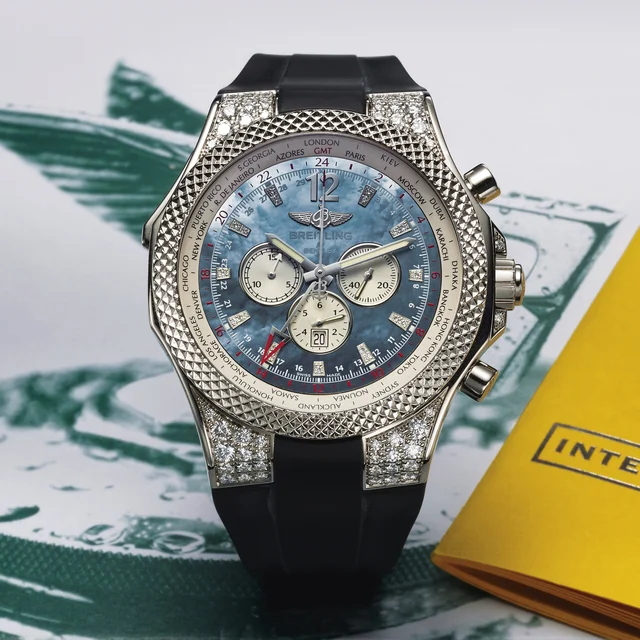 Breitling For Bentley BREITLING FOR BENTLEY REF. J47362 GMT CHRONO WHITE GOLD & kol saati