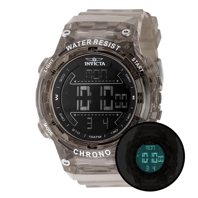 Invicta Racing Burnout Digital Watch - 52mm. Transparent, Brown (49043) kol saati