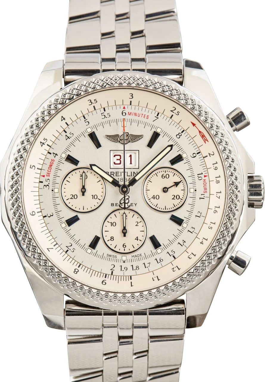 Breitling Bentley 6.75 Silver Dial A4436412/G679 49 mm kol saati