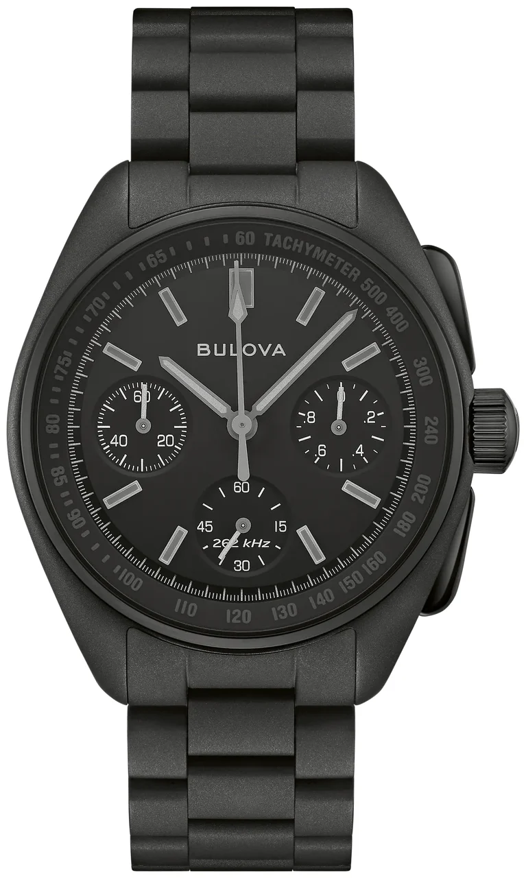 Bulova Lunar Pilot Black Hole 98A335 41.2 mm kol saati
