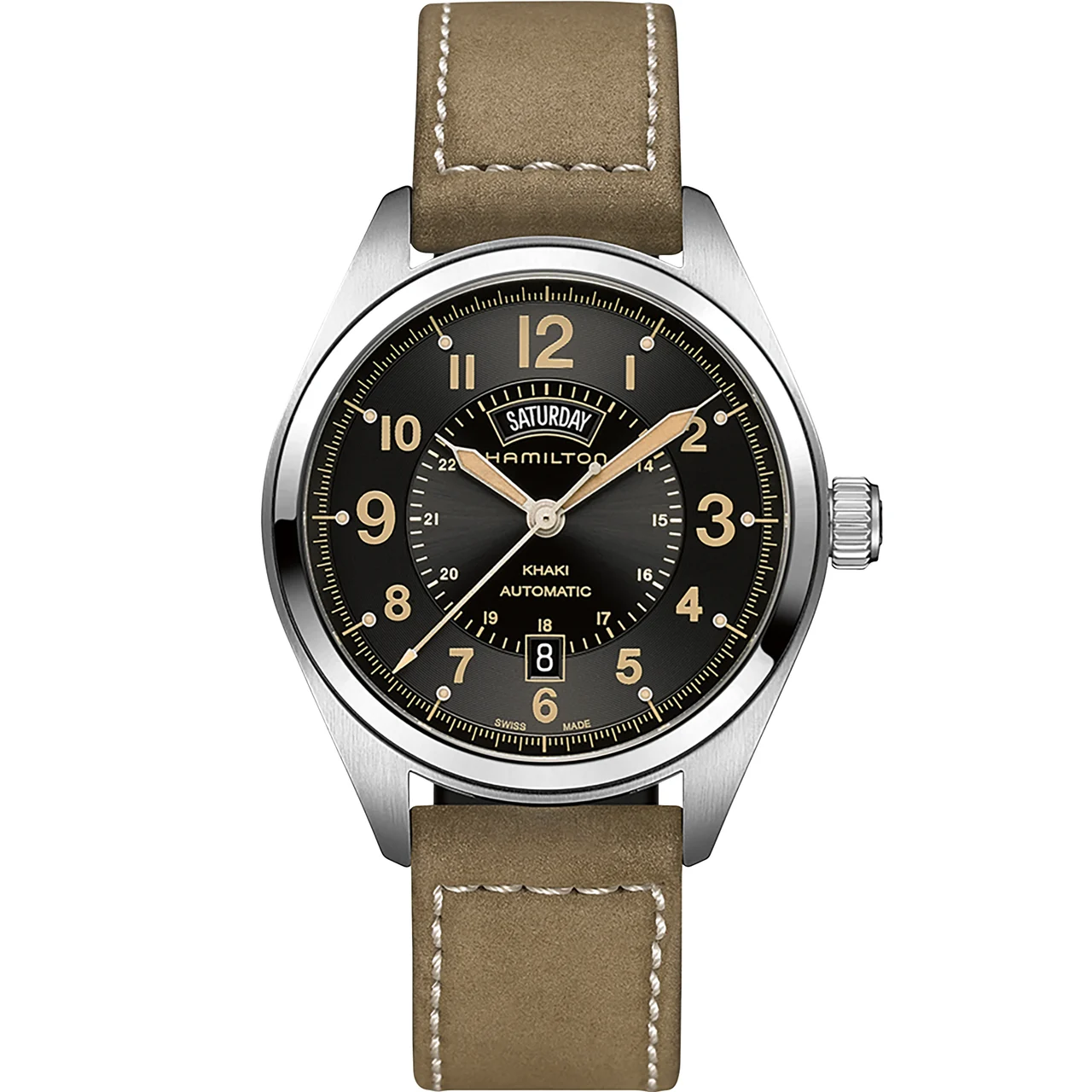 Hamilton Khaki Field Day Date Auto H70505833 42 mm kol saati