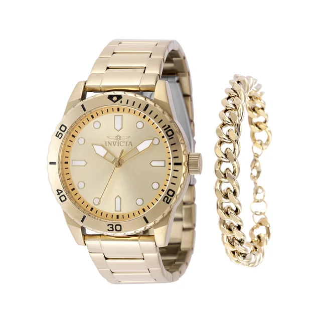 Invicta Specialty Watch - 43mm. Gold With Bracelet Set (48311) kol saati