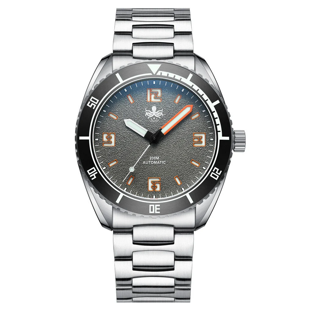 Phoibos Reef Master Dive Watch with Fossil Gray Dial #PY047D 42 mm kol saati