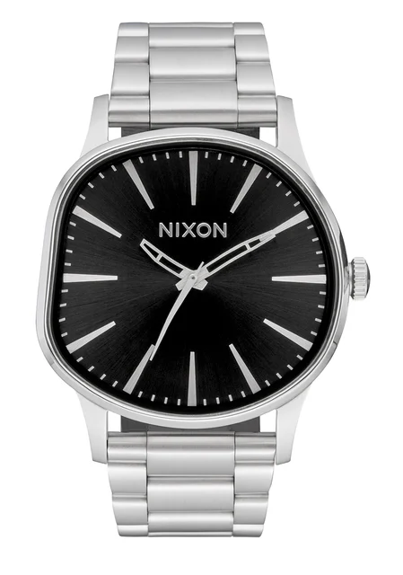 Nixon US Sentry Wobble - Silver / Black Sunray A1461-5384-00 kol saati