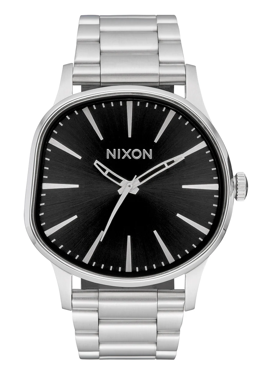 Nixon US Sentry Wobble - Silver / Black Sunray A1461-5384-00 42 mm kol saati
