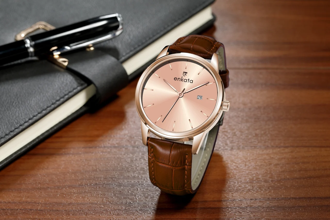 Enkatawatches Titan Rose Gold 40 mm kol saati