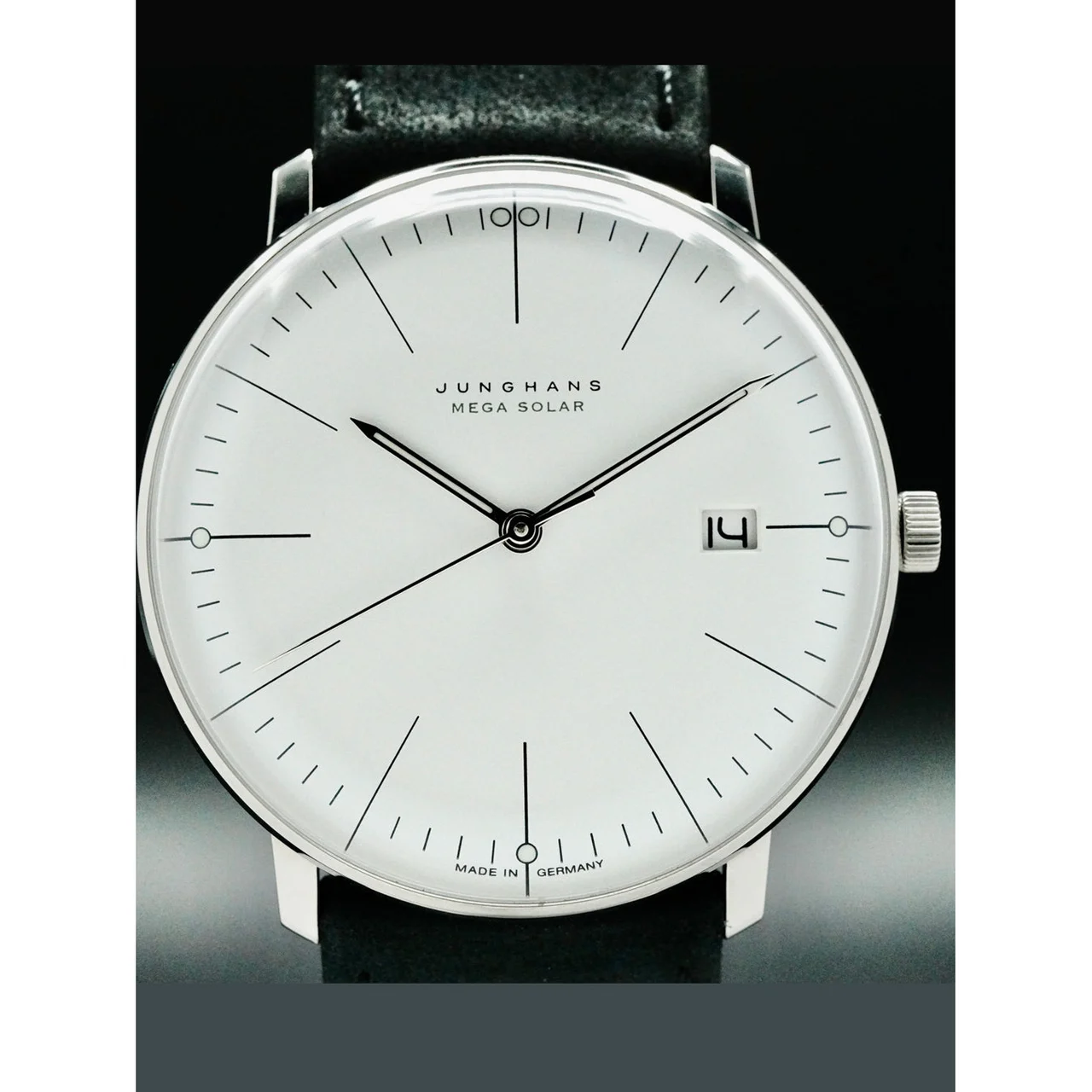 Junghans Max Bill Mega Solar 210000050418 38 mm kol saati