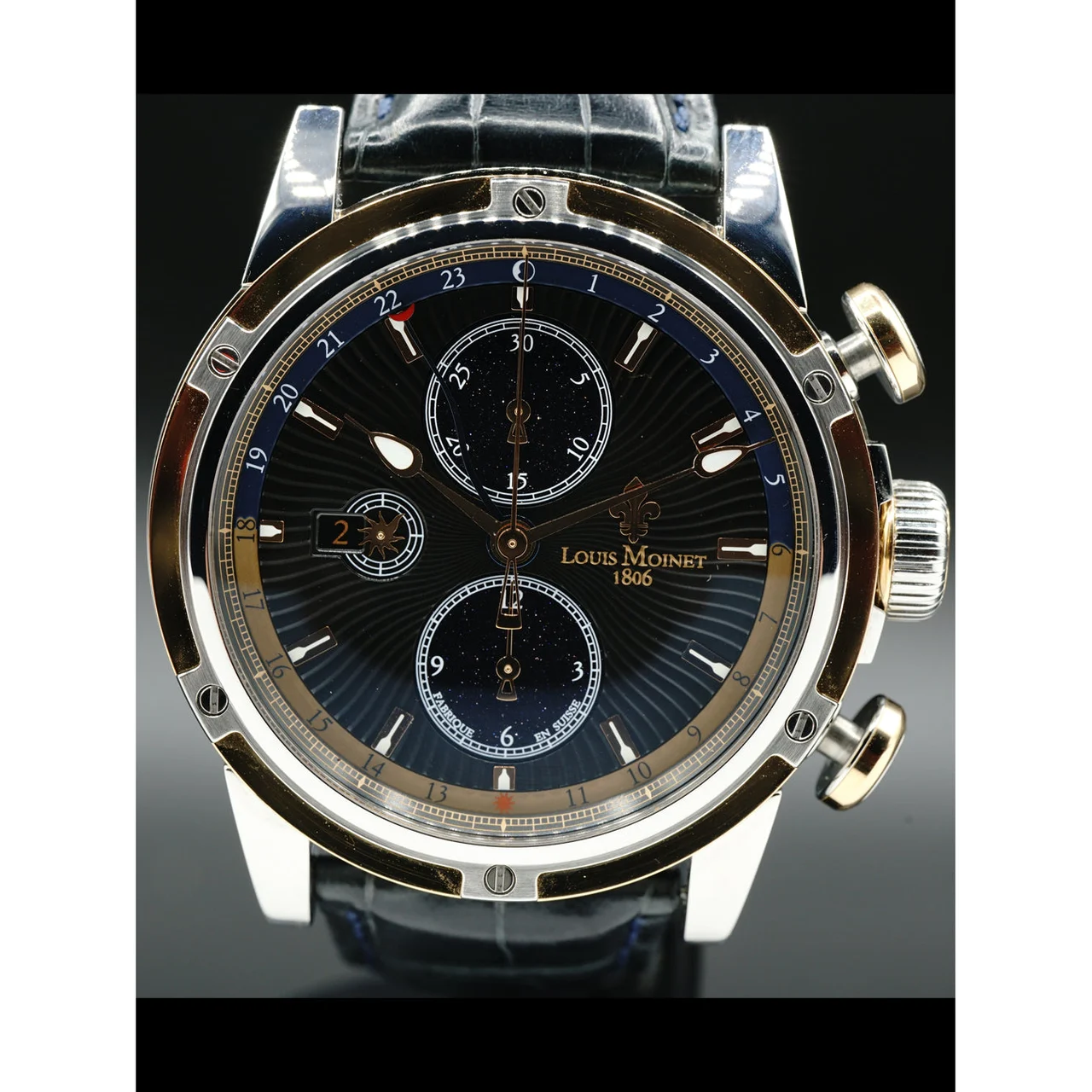 Louis Moinet Geograph Globe LM-24.30.57AV 210000025149 47 mm kol saati