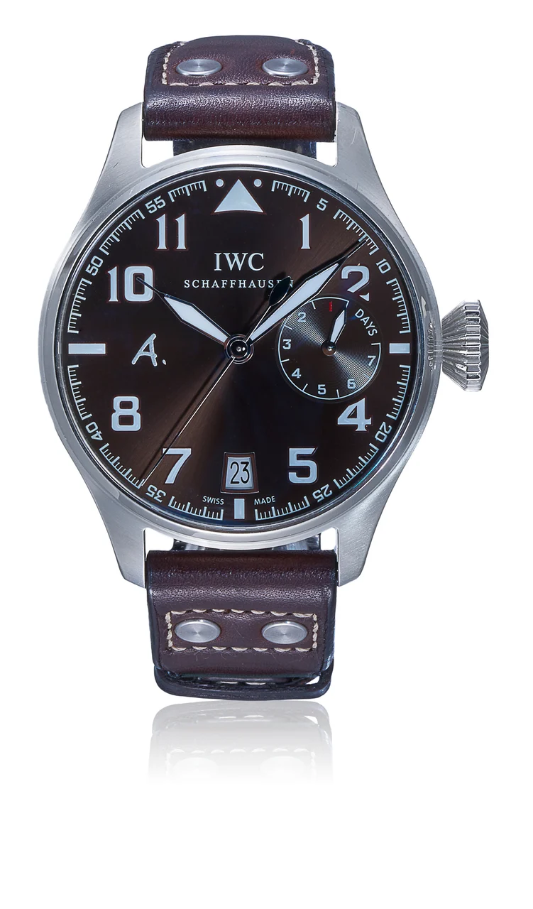 IWC Ref. 5004-22, 8-day going, centre-seconds, power-reserve; “Big Pilot”, “Edition Antoine de Saint-Exupéry”; limited edition of 1 149 pieces; stainless steel kol saati