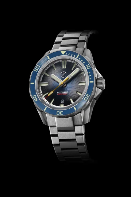 Zelos Swordfish Ti 42mm Whirlpool Blue kol saati