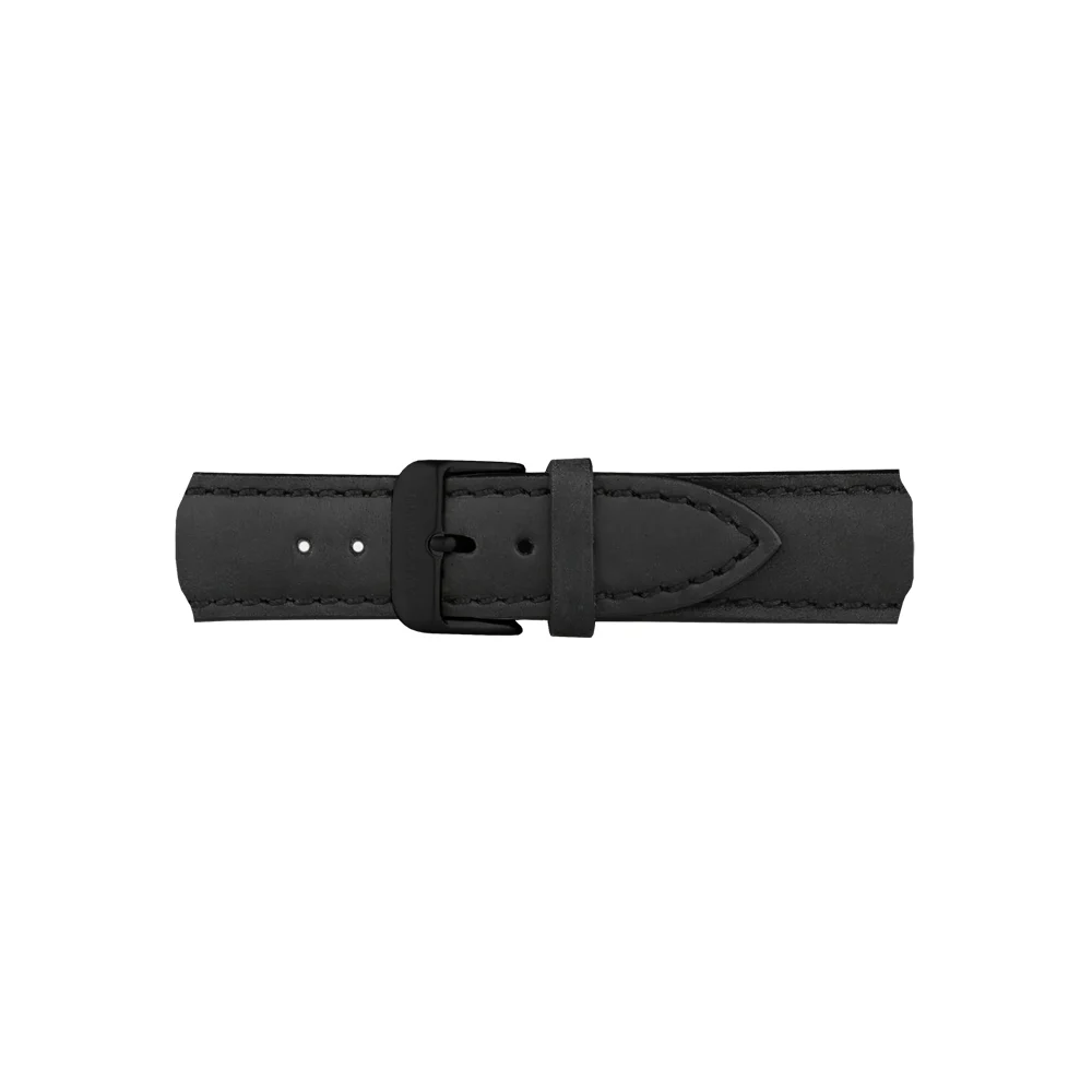 Default Leder Uhrenarmband Schwarz 20 mm PH-M1-B-2M kol saati
