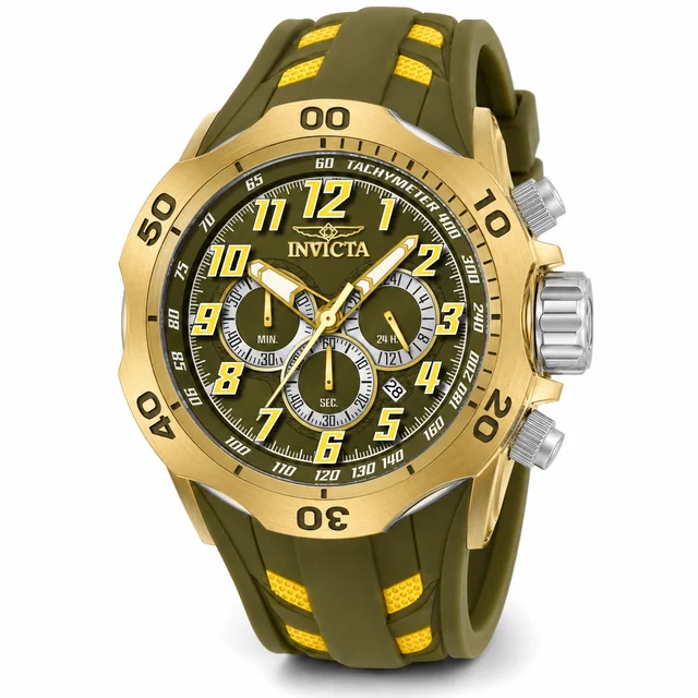 Invicta Venom Hydra Watch - 52mm. Green. Yellow (50509) kol saati