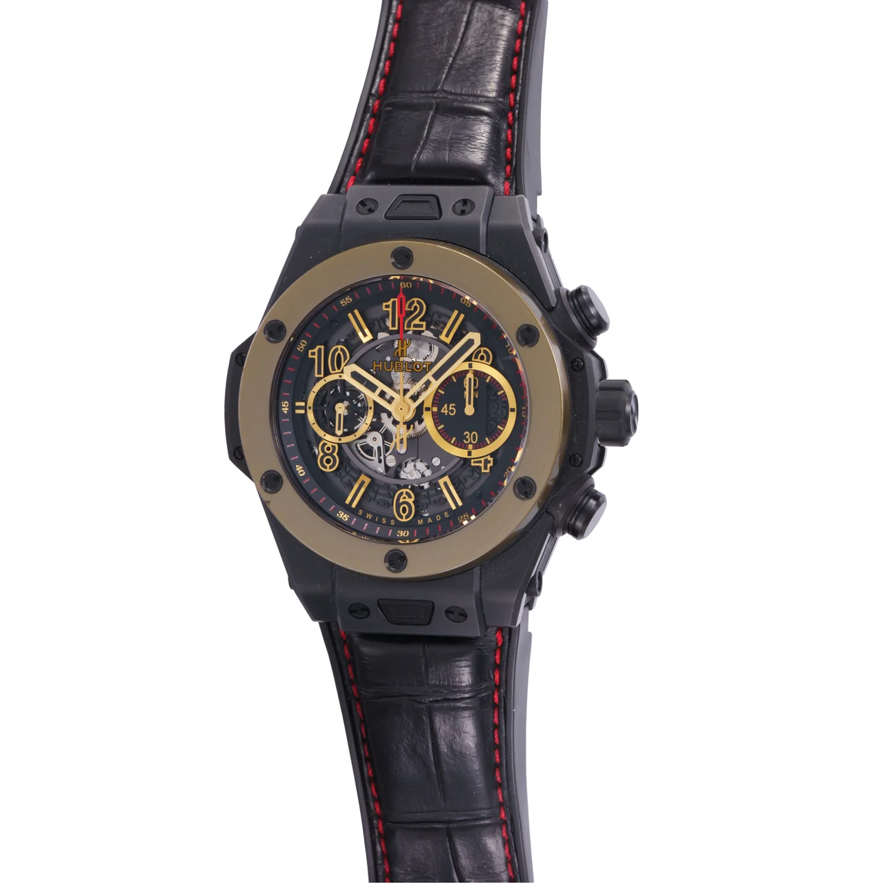 Hublot HUBLOT REF. 411.CM.1138.RX, UNICO BIG BANG MAGIC GOLD , CHRONOGRAPH 45 mm kol saati
