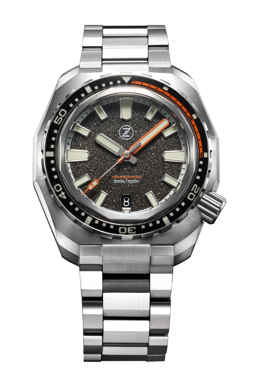 Zelos Hammerhead V3 300m Ti 'Granite' 44 mm kol saati