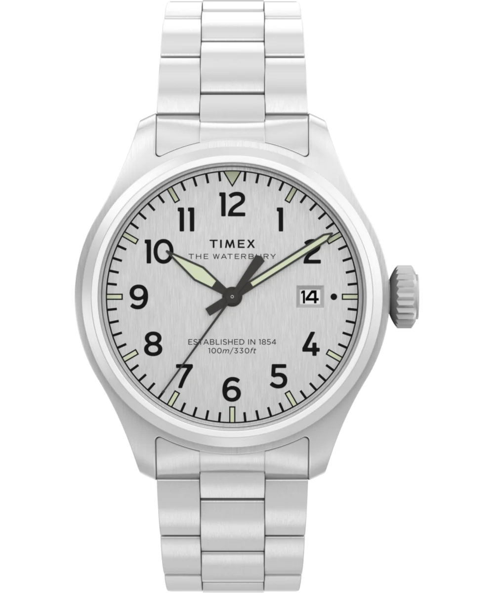Timex Waterbury Ace 41mm Stainless Steel Bracelet Watch TW2Y18800 41 mm kol saati
