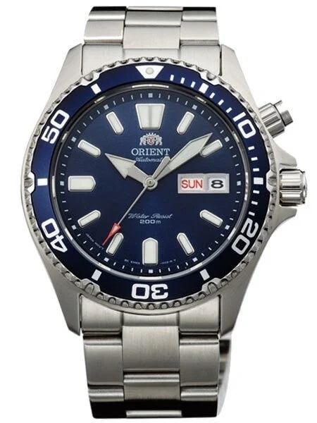 Orient Scratch and Dent - Blue Mako USA Automatic Dive Watch with 120-click Bezel, Sapphire Crystal #EM6500HD 3 SND153 41.5 mm kol saati
