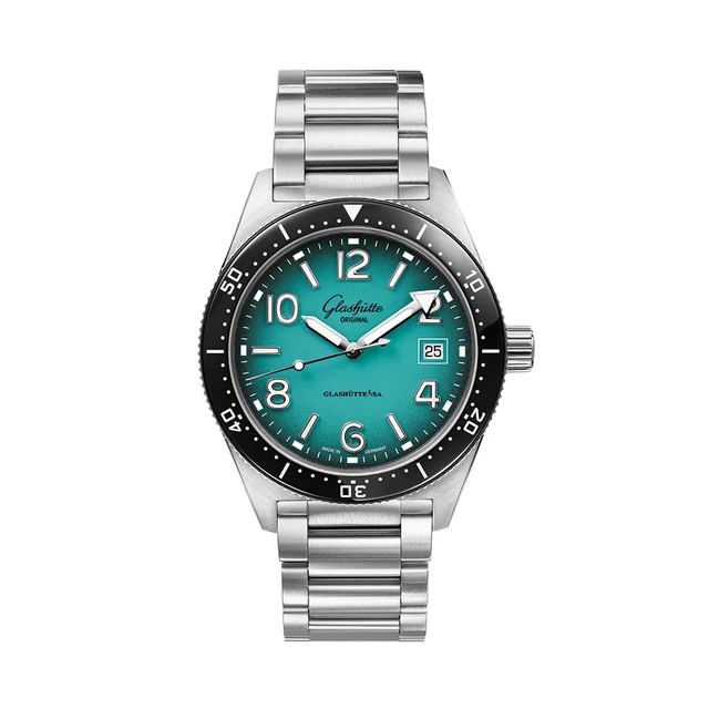 Glashutte Original SeaQ "Northern Tide" Limited Edition 39.5mm - Turquoise on Bracelet w/ 
