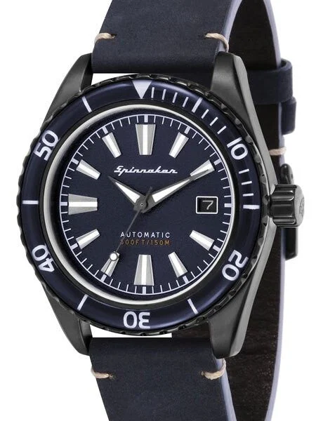 Spinnaker Fleuss Automatic Vintage Style Sports Watch with 43mm PVD Case #SP-5056-03 43 mm kol saati