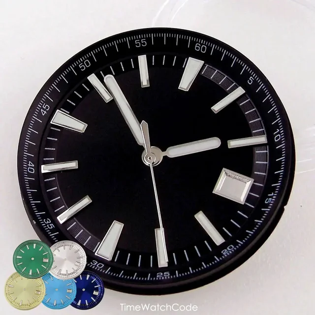 Tandorio Luminous Watch Dial for Overseas Men Watch Modified Accessories Fit for NH35 NH36