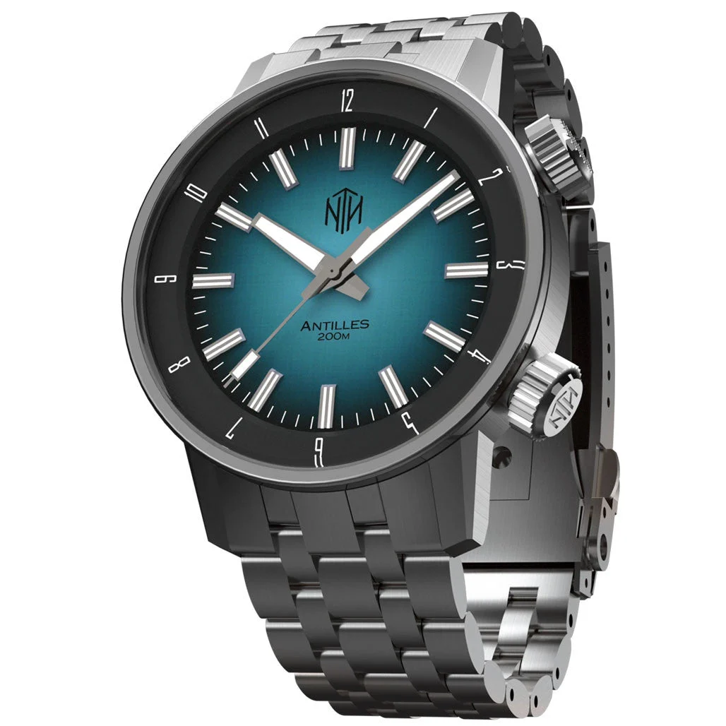 NTH Antilles 200-Meter Hi-Beat Automatic Dive Watch with a DD AR Sapphire Crystal #WW- -TNHN WW-NTH-TNHN 40 mm kol saati