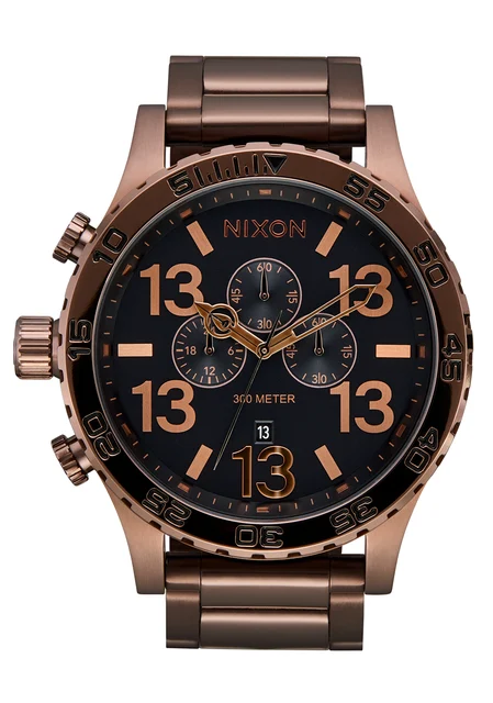 Nixon US Chrono Friday the 13th Edition - Chocolate - EU A1443-5369-00 kol saati