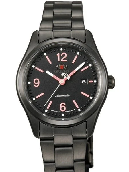 Orient Eve Automatic Dress Watch with Black Dial, Black Case and Bracelet #NR1R002A kol sa
