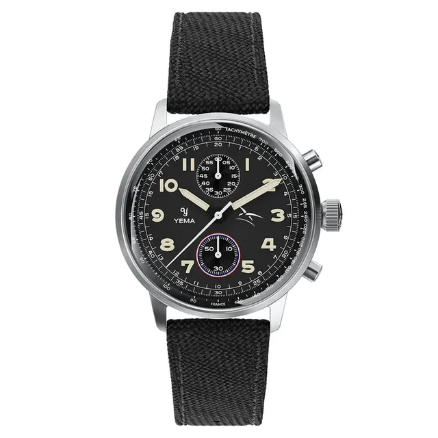 Yema Flygraf Bi-Compax French Air Force Meca-Quartz Chronograph # -13 YEMA-13 kol saati