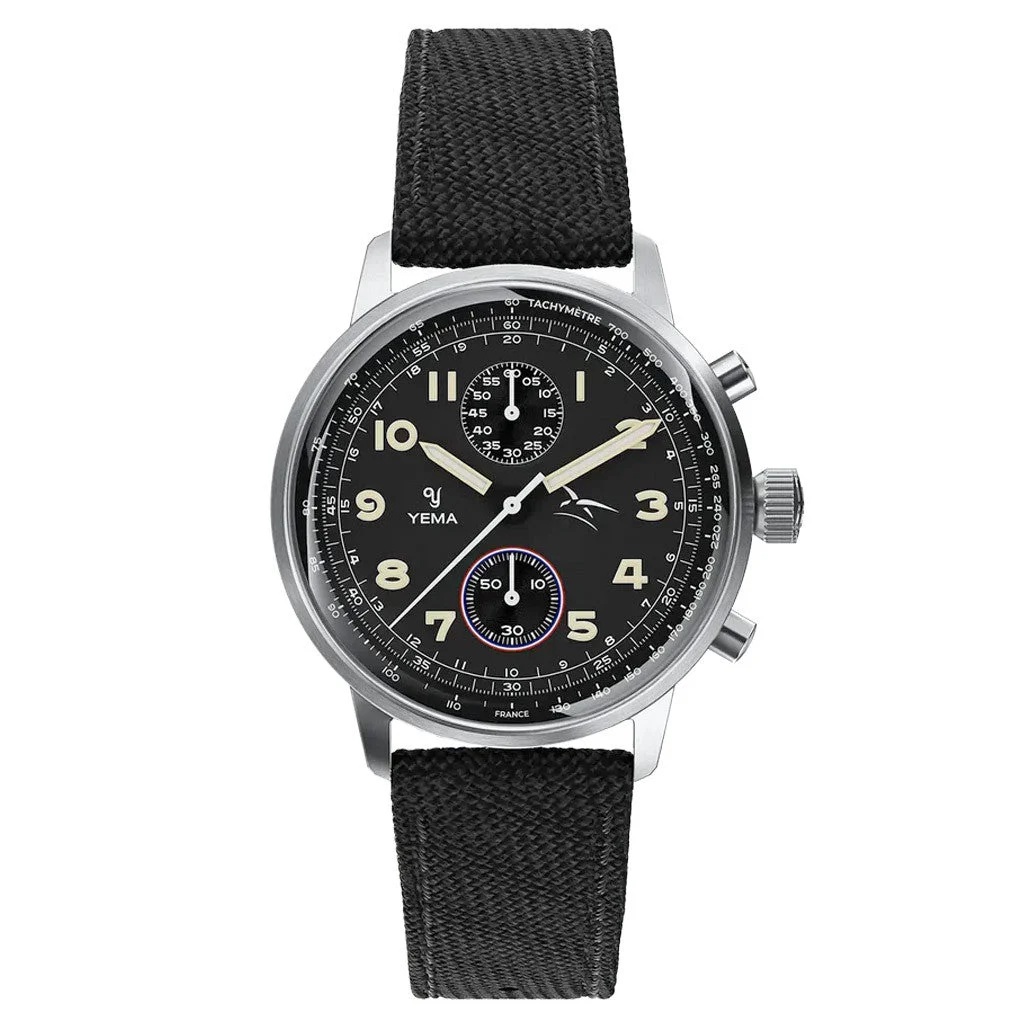 Yema Flygraf Bi-Compax French Air Force Meca-Quartz Chronograph # -13 YEMA-13 kol saati