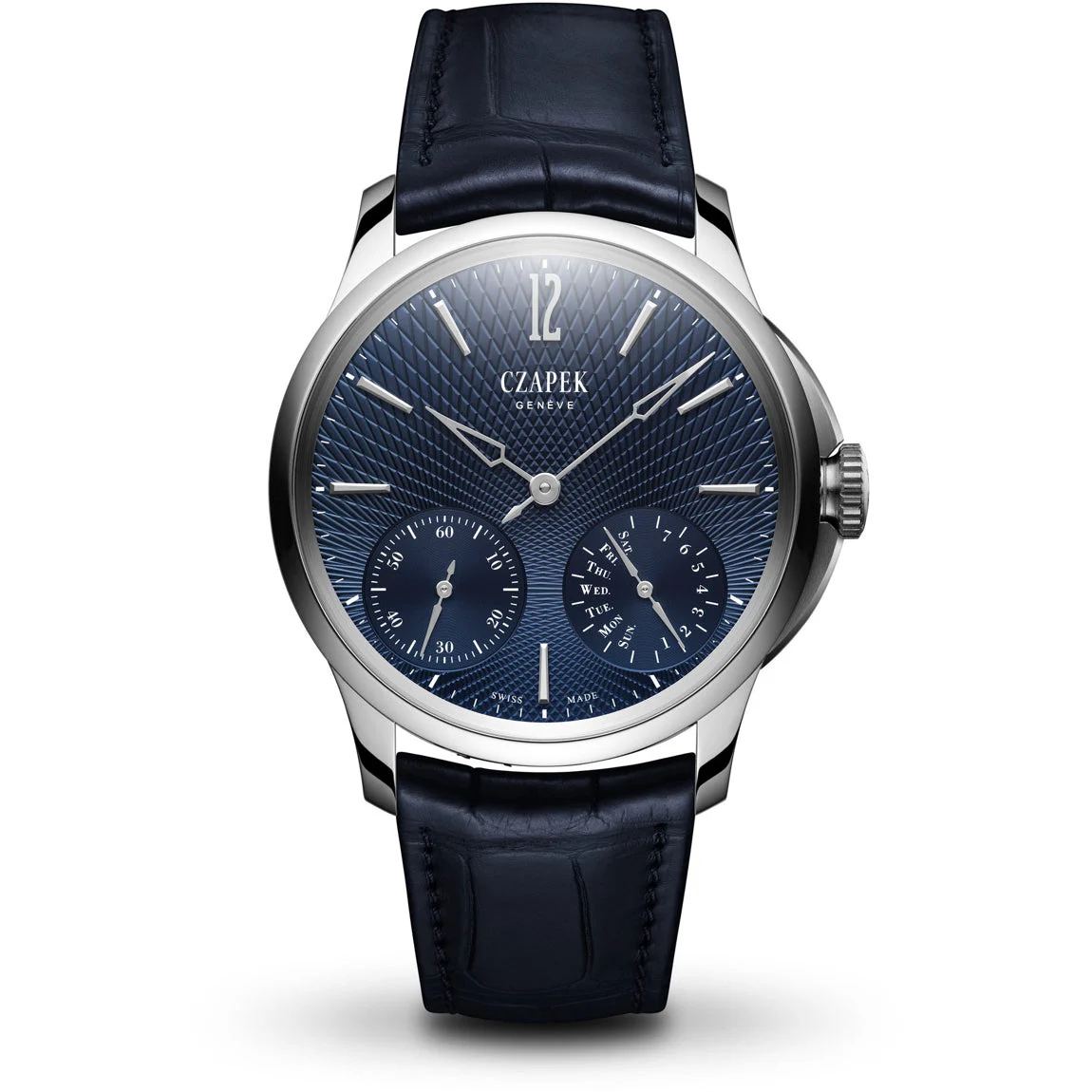 CZAPEK Quai des Bergues Double Soleil Deep Blue double-soleil-blue 40.5 mm kol saati