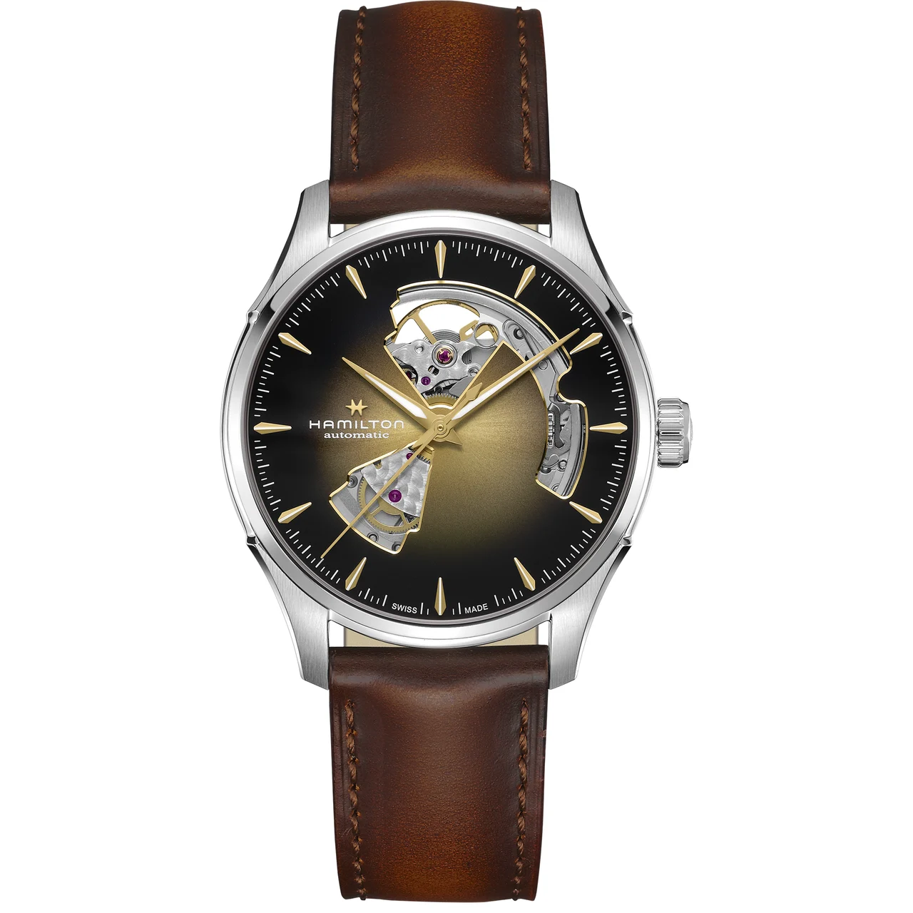 Hamilton Jazzmaster Open Heart Auto 40 mm H32675501 40 mm kol saati