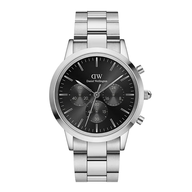 DANIEL WELLINGTON Iconic Chronograph Link Onyx S DW00600645 kol saati