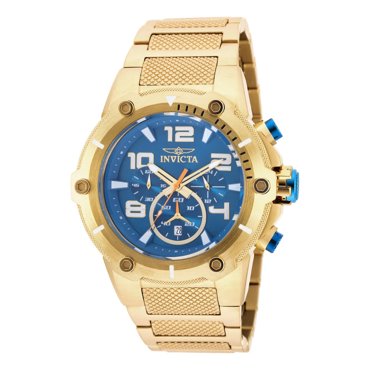 Invicta Speedway Septara Swiss Ronda Z60 Caliber Watch - 51.5mm, Gold (ZG-19532) 51.5 mm kol saati