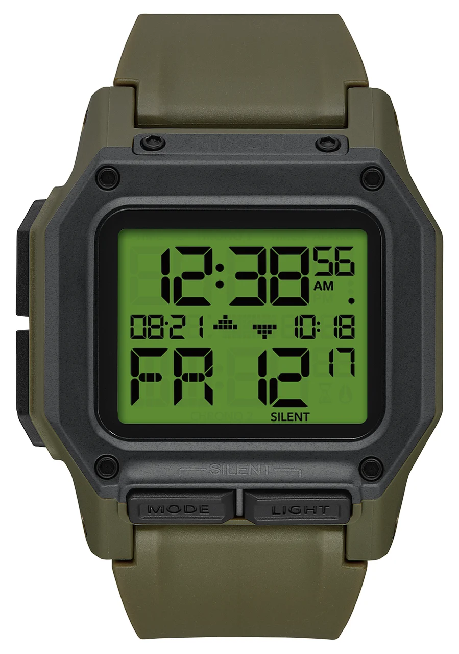 Nixon US Regulus - Surplus / Carbon A1180-3100-00 46 mm kol saati
