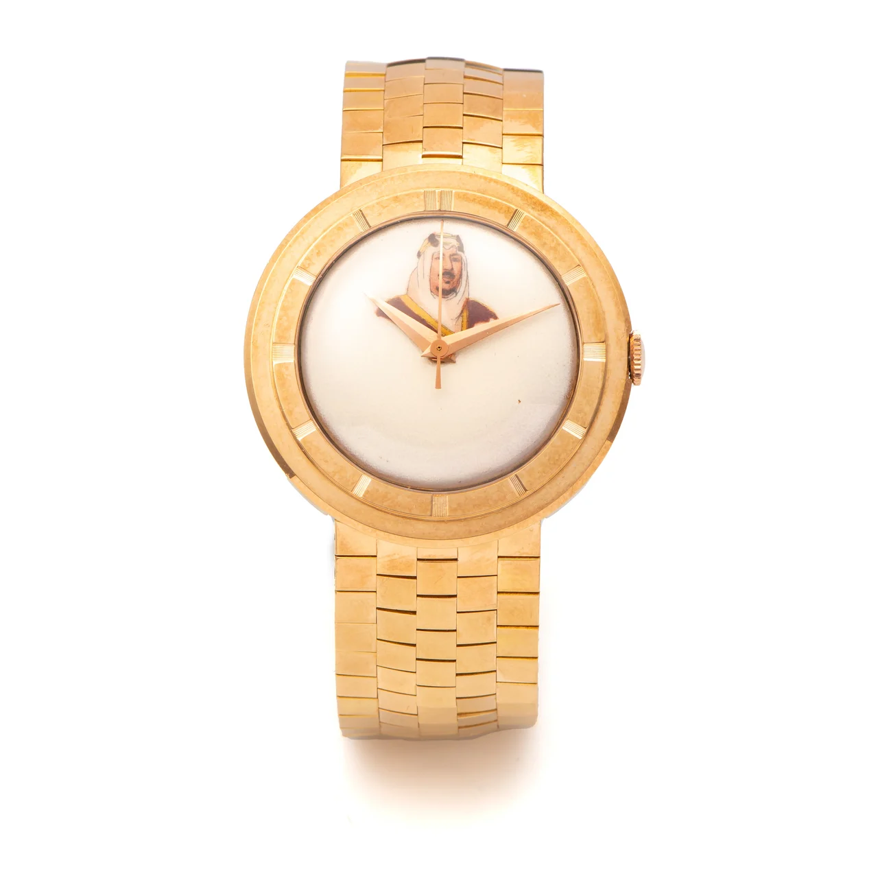 Universal UNIVERSAL, REF. 106525-3A, ENAMEL DIAL KING SAUD BIN ABDUL AZIZ, PINK GOLD kol saati