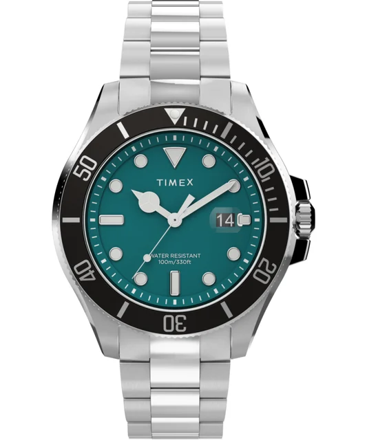 Timex Harborside Coast 43mm Stainless Steel Bracelet Watch TW2V91900 kol saati