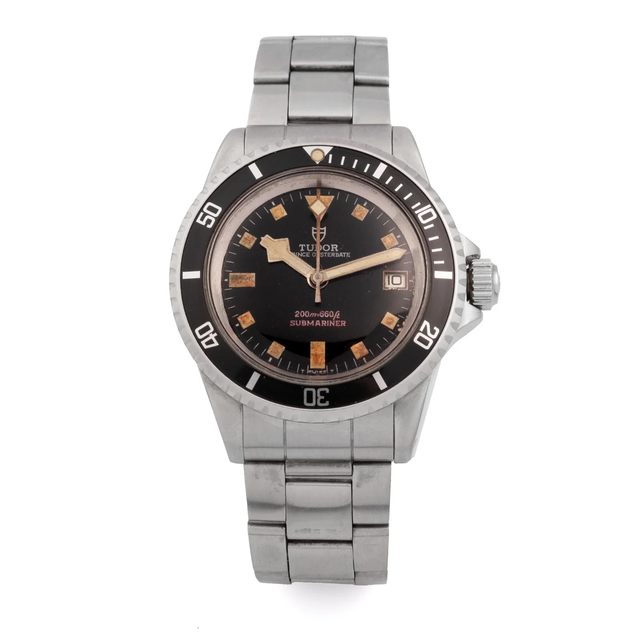 Tudor TUDOR, REF. 9411, SUBMARINER SNOWFLAKE, ORIGINAL WARRANTY AND INVOICE A fine, self-winding, stainless steel divers wristwatch with date. kol saati