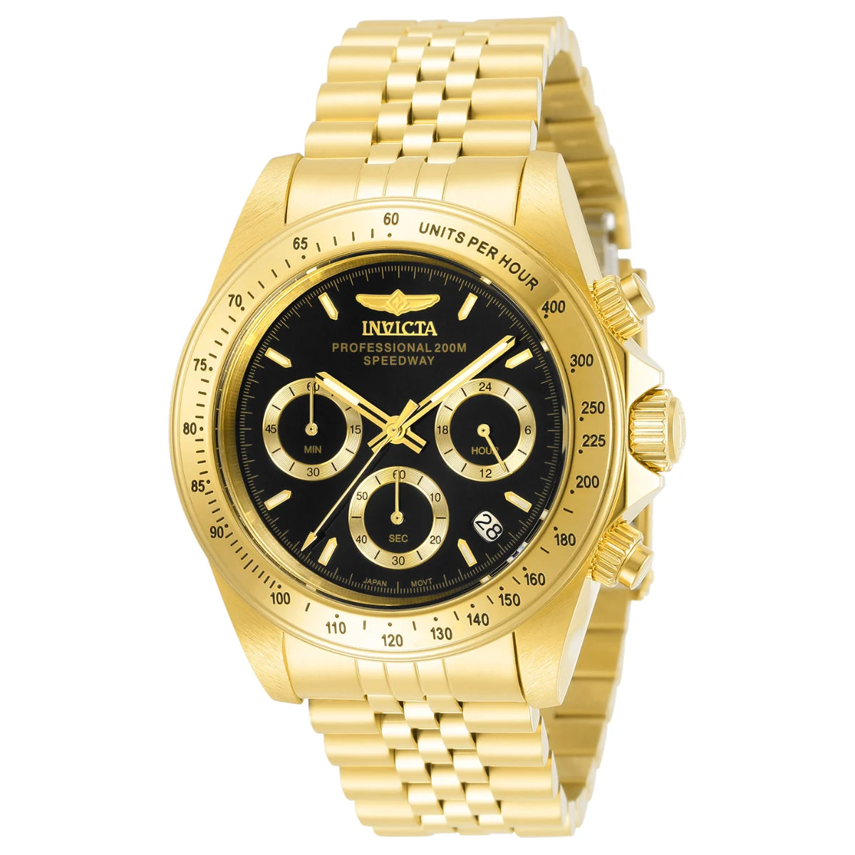 Invicta Speedway Velisque Watch - 39.5mm, Gold (ZG-31001) 39.5 mm kol saati