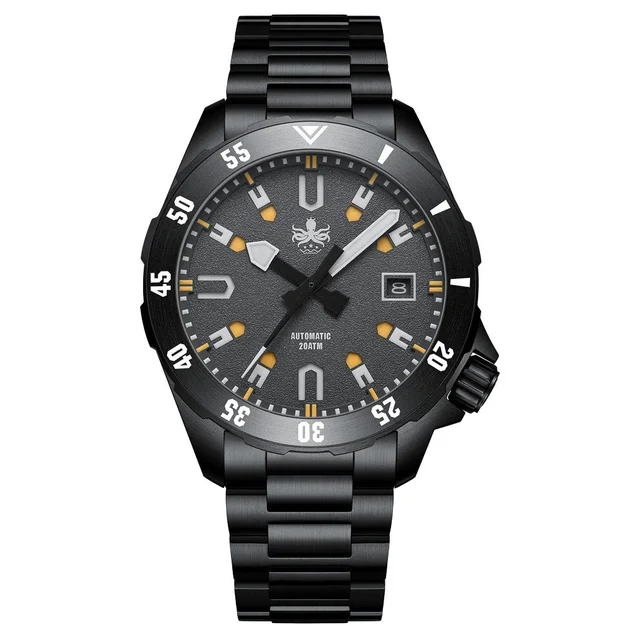 Phoibos APOLLO DLC 200M Automatic Diver With Matte Grey Dial #PY056DX kol saati