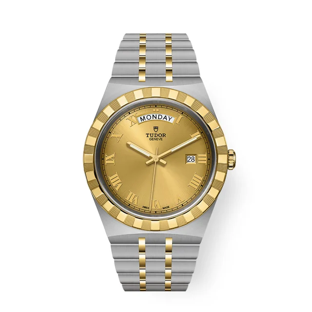 Tudor Royal M28603-0004 41mm Champagne Dial Steel with Gold kol saati