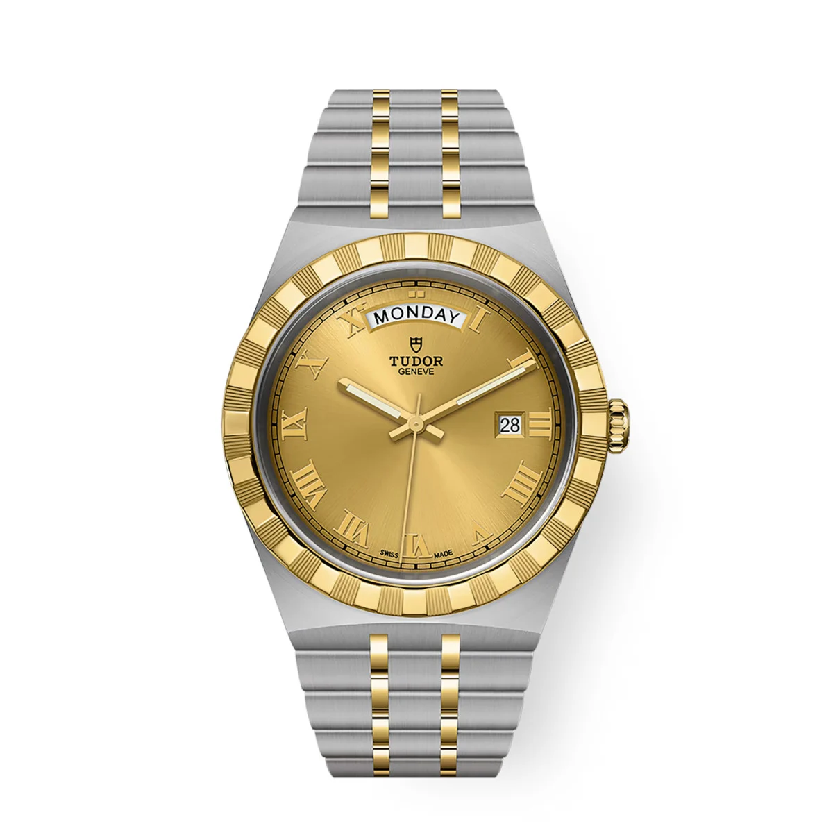 Tudor Royal M28603-0004 41mm Champagne Dial Steel with Gold 41 mm kol saati