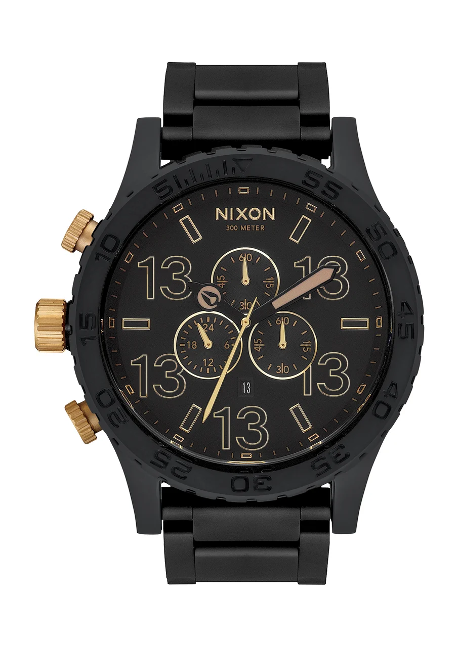 Nixon US Chrono Friday the 13th Edition - Matte Black / Gold A1398-1041-00 kol saati