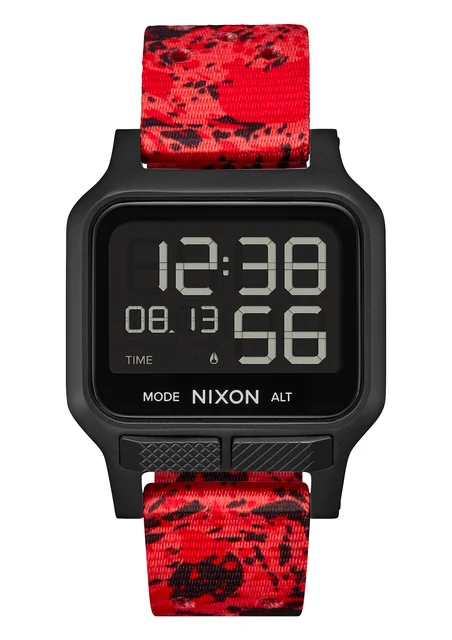Nixon US Heat - Black / Red A1320-008-00 kol saati