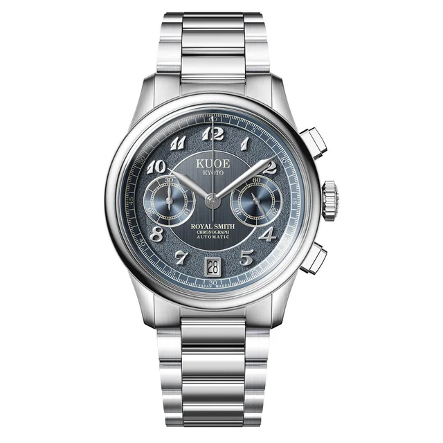 Kuoe ROYAL SMITH 90-012 Automatic Chronograph with Navy Dial #RS90012-A-NV-FLAT kol saati