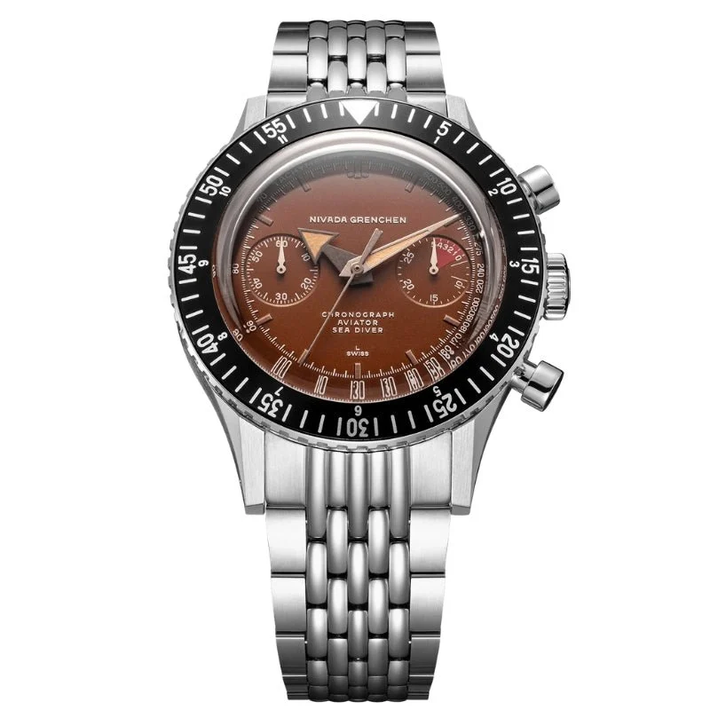 Nivada Grenchen Chronomaster 85141M04 41 mm kol saati