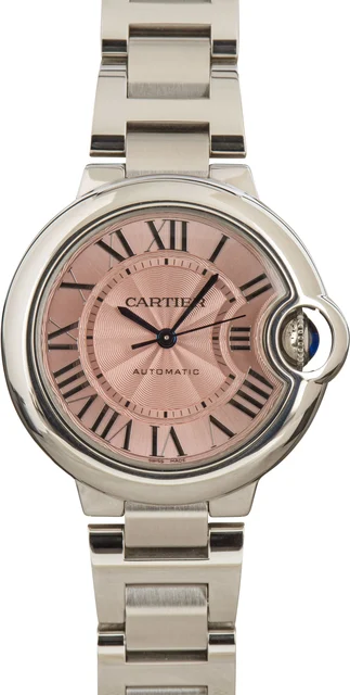Cartier Ballon Bleu Pink Roman Dial W6920100 kol saati