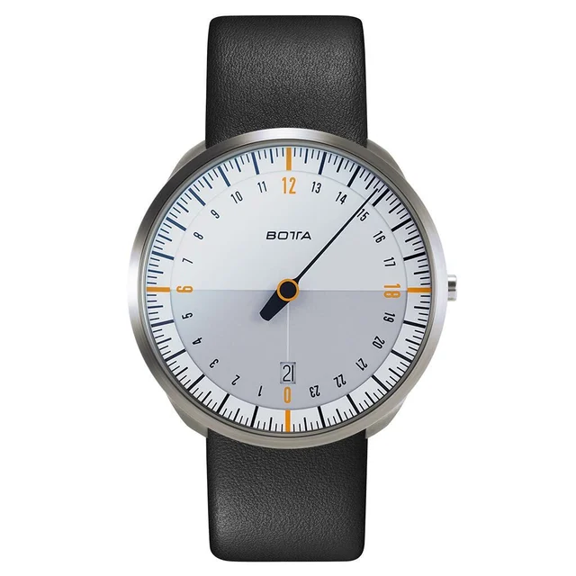 Botta UNO 24 one hand 24-hour Swiss quartz watch with 40mm titanium case #421010 kol saati