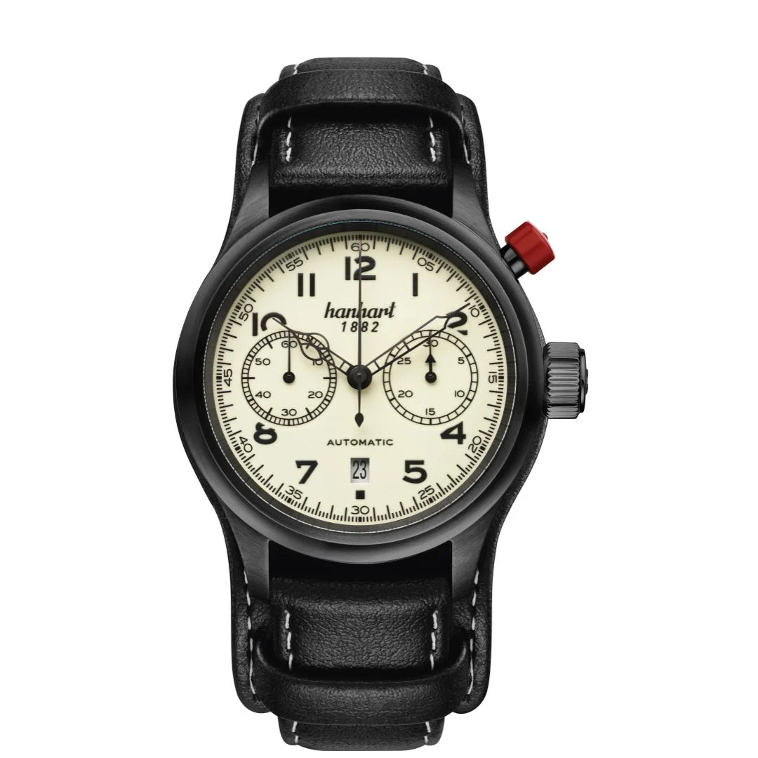 Hanhart #NEW#HHFliegerFridayNight 42 mm kol saati